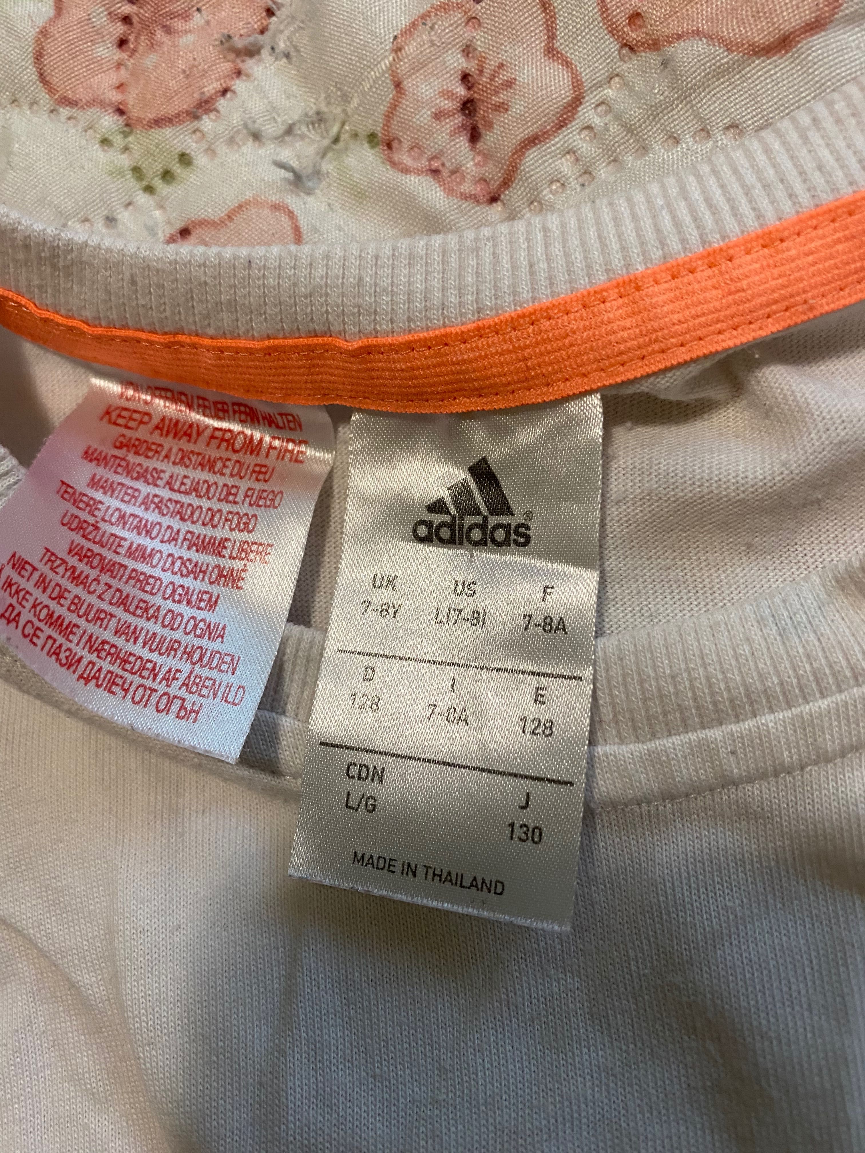 ADIDAS-Детски дрехи 7-8 годишно-Блузка+къси панталонки/оригинал/