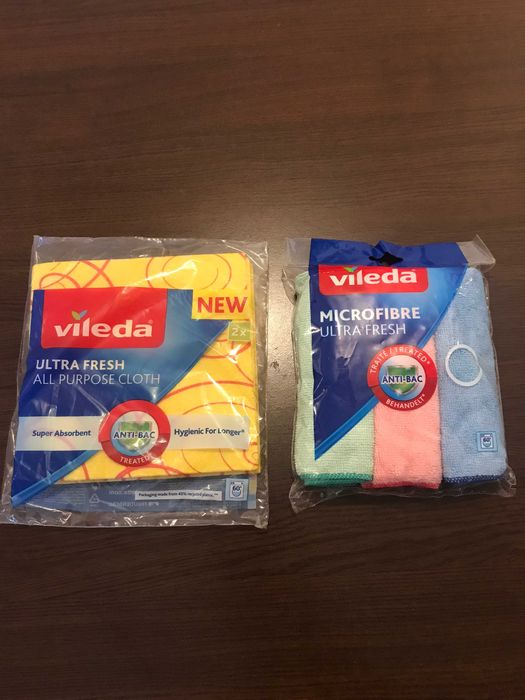 SET VILEDA - 3 lavete microfibra si 2 lavete universale