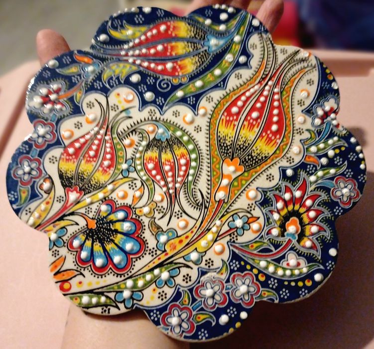 Trivet turcesc handmade – ceramică autentică part. 1