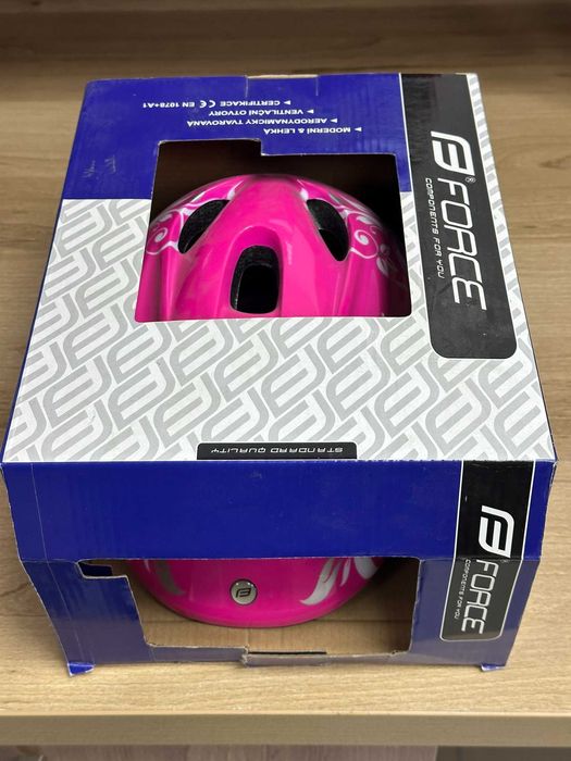 Casca copii Force FUN Flowers roz/alb/gri S (48-54 cm)