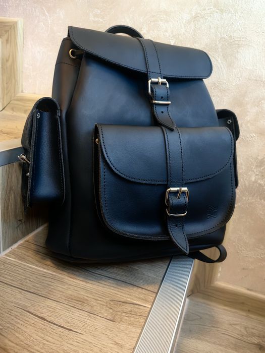 Раница от естествена кожа GRAFEA ACTOR BLACK