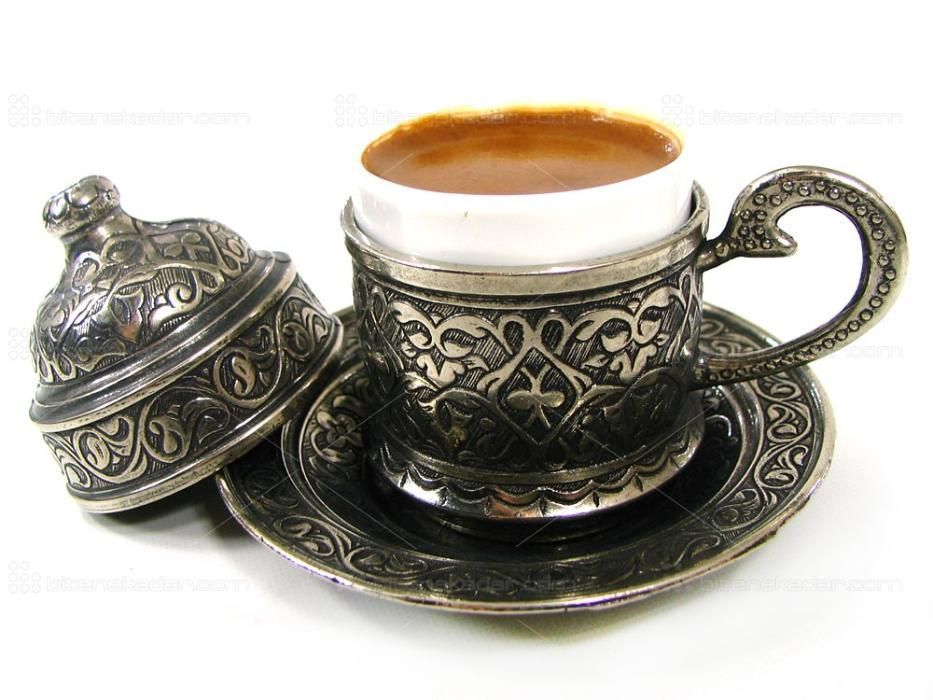 Комплект 6 бр. медни чаши за турско кафе