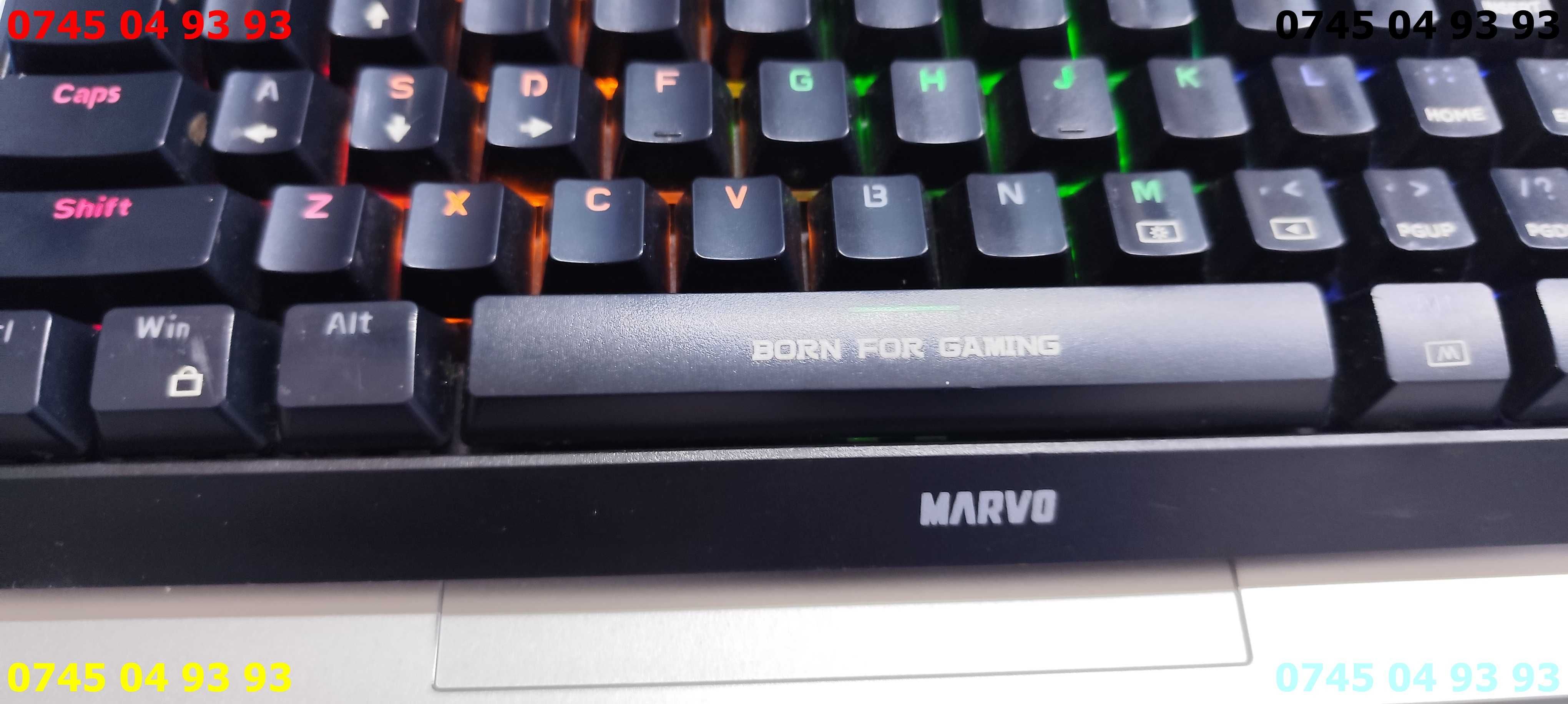 tastatura gaming MARVO KG962 cu iluminare cu mufa tip C ca noua