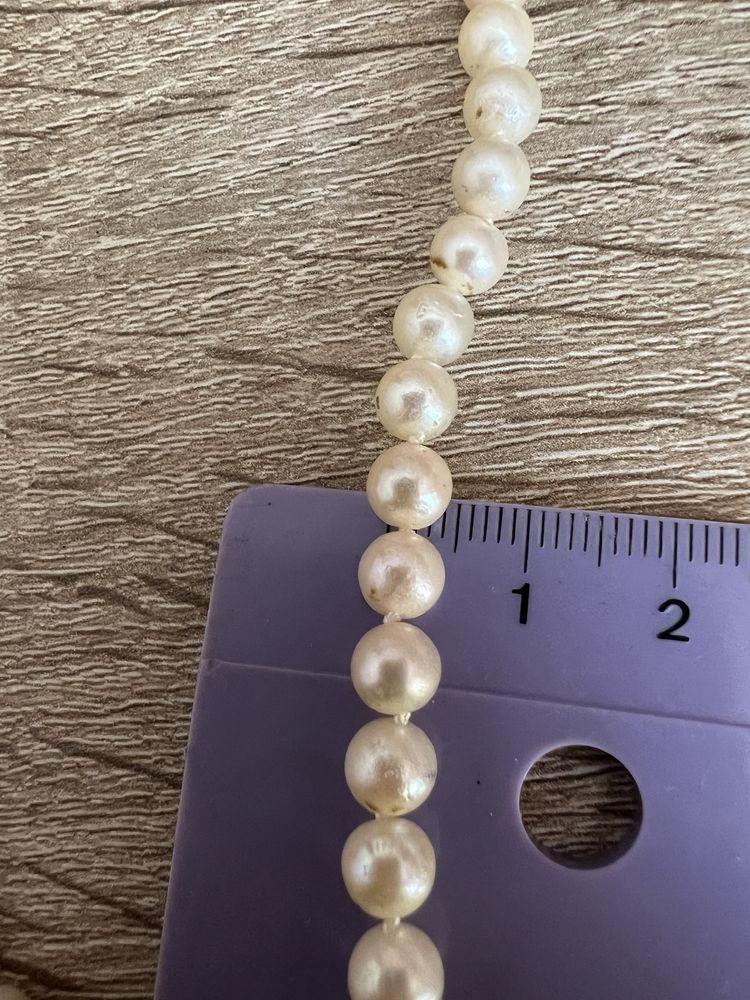 Colier perle naturale cu argint aurit