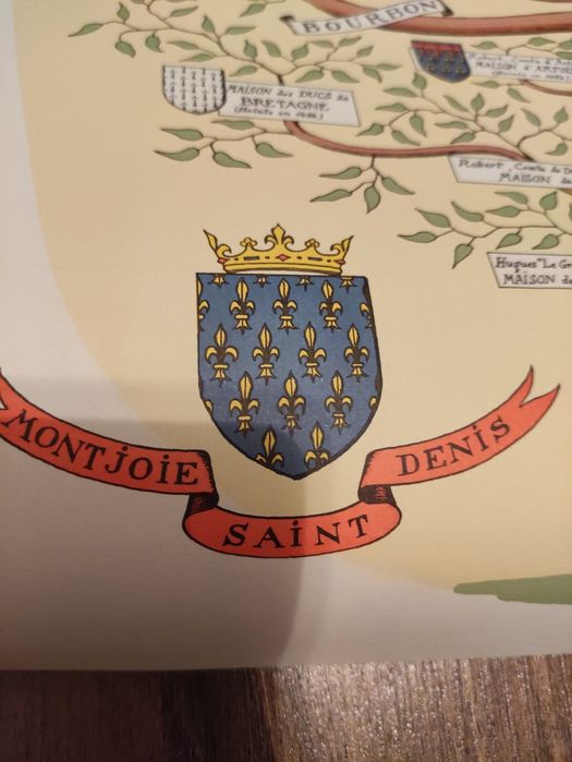 Harta / diagrama Arbore genealogic al familiei regale franceze