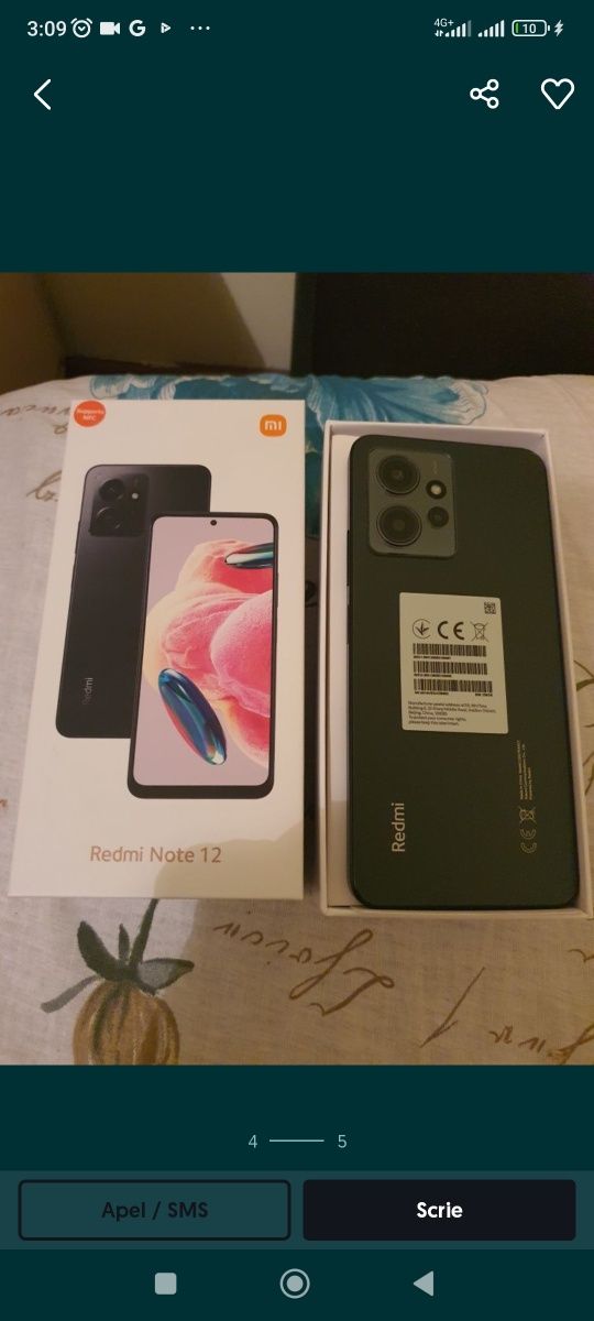 Xiaomi Note 12 - 5 G - ,256  GB / 8 Gb  RAM versiunea 2023 septembrie