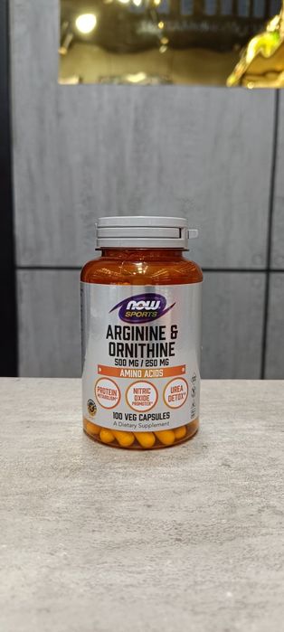Now arginine & ornithine 500 mg / 250 mg 100 veg capsules