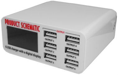 Sursa de alim., 220V → 5V/6A - 6xUSB, mama