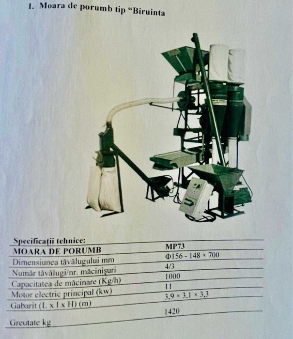Moara Malai 1000kg/h MP73
