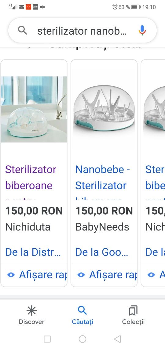 Sterilizator biberon NanoBebe Nou la o treime de pret