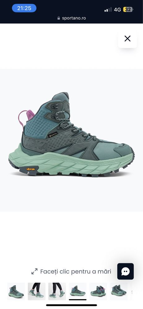 Hoka anacapa w mid gtx verde menta