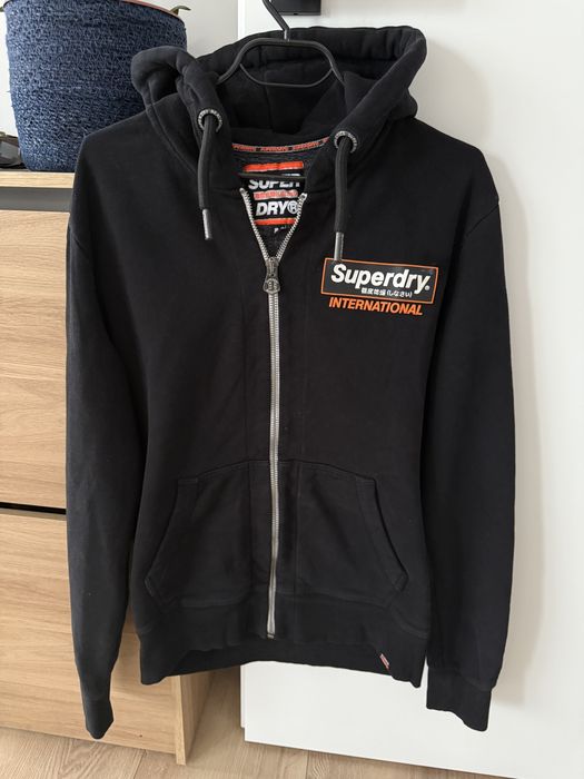 Hanorac SUPERDRY cu Fermoar Negru | Marime M