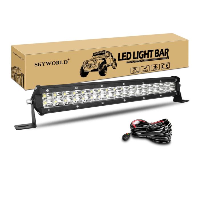 LEDBAR OFFROAD SKYWORLD 15” 108W, nouă sigilată, cablaj 12V inclus