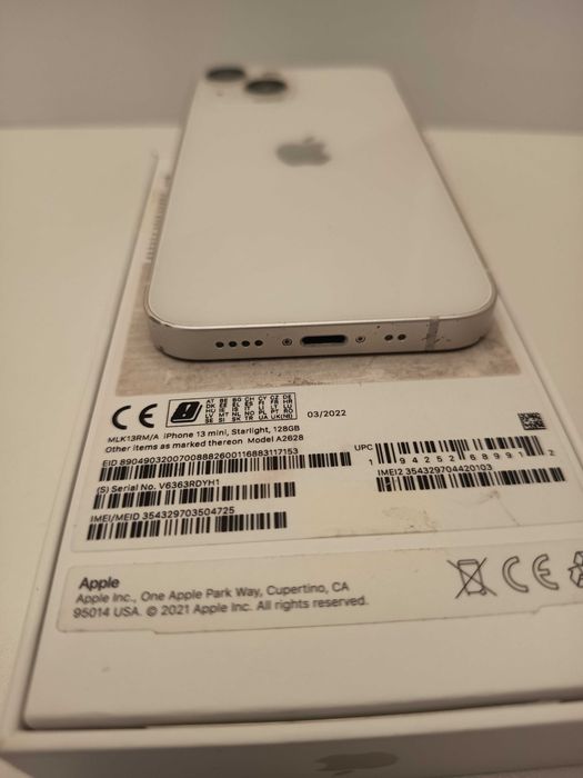 Iphone 13 Mini 4GB RAM/128GB/Starlight/Neverlocked/Baterie:81% ID:8848