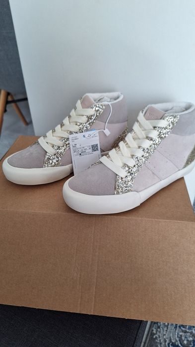 Кожени обувки MANGO, 31 номер