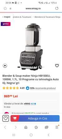 Ninja HB150EU Blender & Soup maker , 1000W, 1.7L