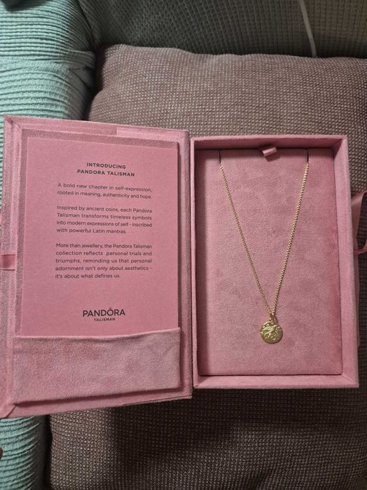 Pandora talisman plus lanț placate cu aur