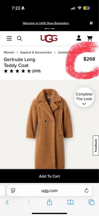 UGG шуба брендовая коллекция 2025 осень/зима