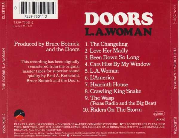 CD The Doors - LA Woman 1971