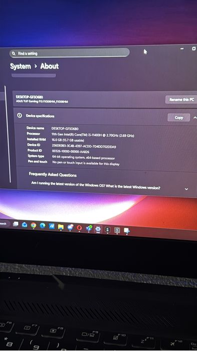 Vand laptop gaming  asus rtx 3060