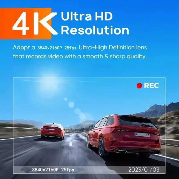 Camera auto 4K cu aplicatie android