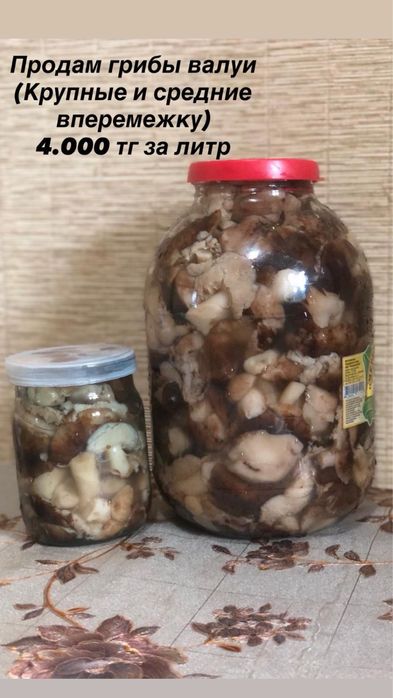 Грибы  маринованные валуи.