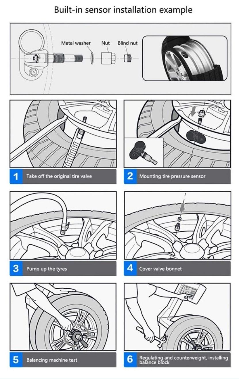 TPMS датчики давления Система контроля давления и температуры в шинах