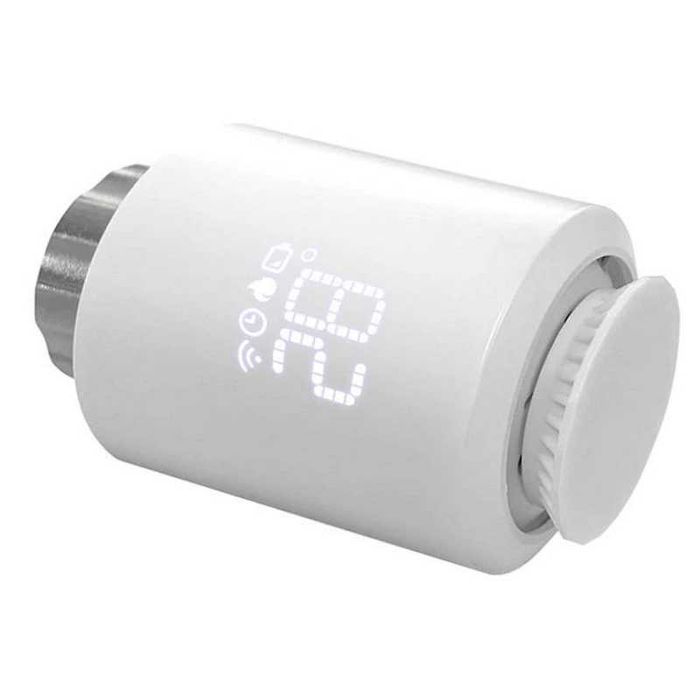 Cap Termostat Smart pentru calorifer Ketotek Zigbee 3.0 TUYA, Alb