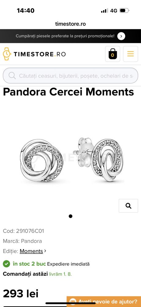 Cercei Pandora cercuri inlantuite