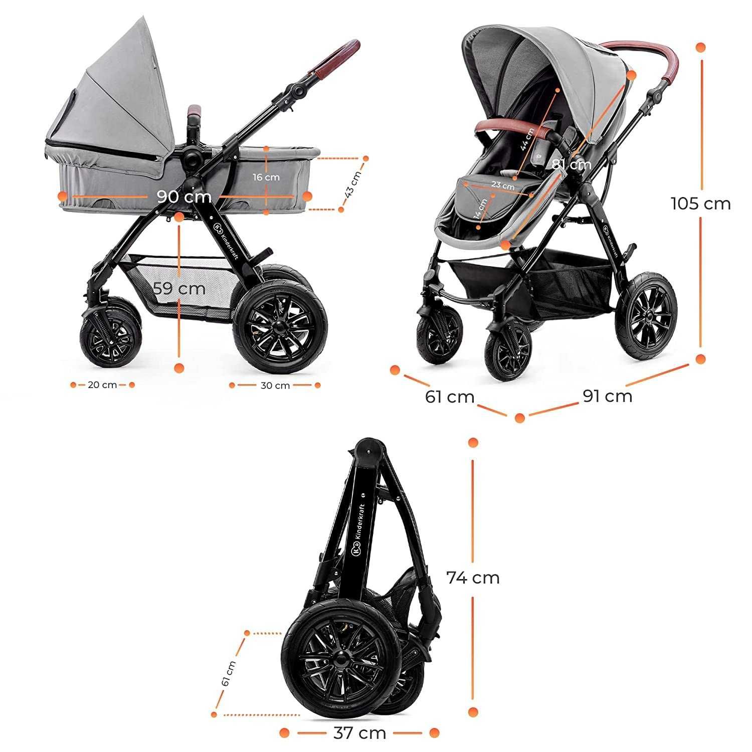 Нова детска количка Kinderkraft Moov 3-in-1
