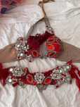 Costum Belly Dance Oriental Profesionist Designer Rosu