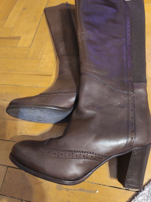 Ботуши, елегантни, кожени, италиански