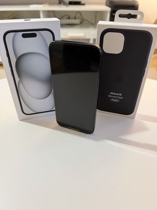 iPhone 15, black, 128GB