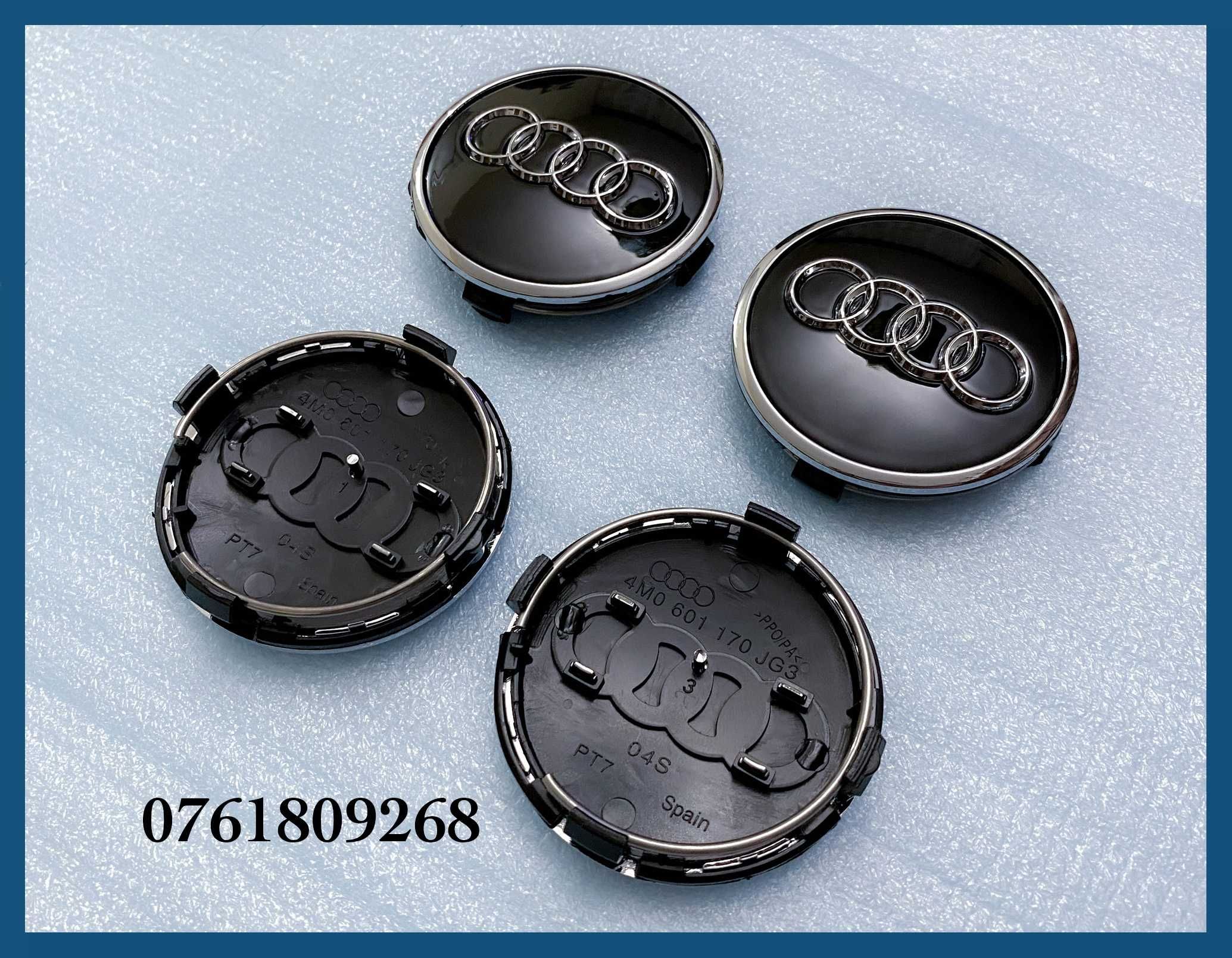 Set 4 capace 61mm 4M0/ 8W0601170 jante aliaj Audi A4 A5 A6 A7 Q3 Q5 Q7