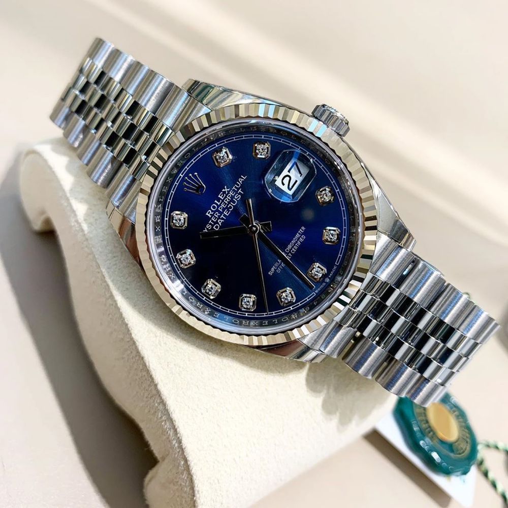 Rolex datejust blue dial 36