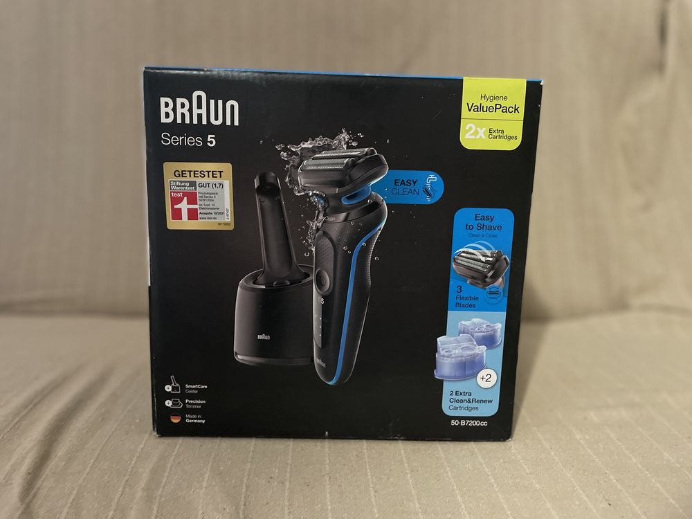 Brici BRAUN »50-B7200cc«, statie de curatare, 3 cartuse