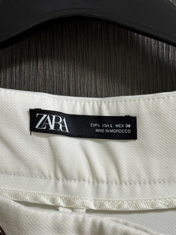 Бял официален панталон Zara