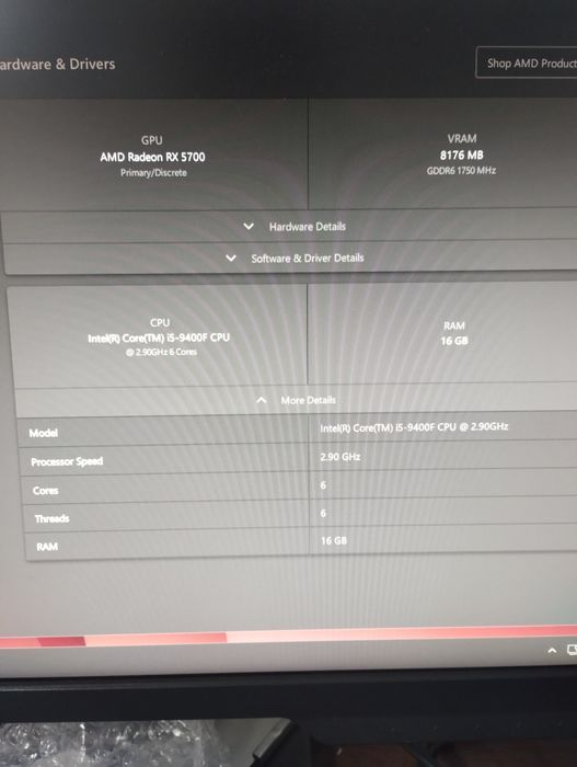PC Gaming i5 9400f/16gb/ssd/hdd/rx 5700 8gb