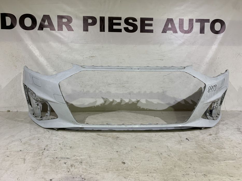 Bara fata Audi A4, B9, facelift, S-Line, 2020, 2021, 2022, 2023, 2024, cod origine OE 8W0807437AQ, cu gauri pentru spalatori faruri.