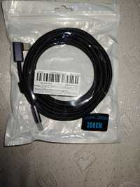 Cablu USC-C la USB-C 3m, 20 Gbps USB 4 nou