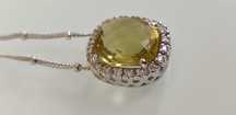 Colier aur 14k cu Diamante SI Quartz 6.52ct