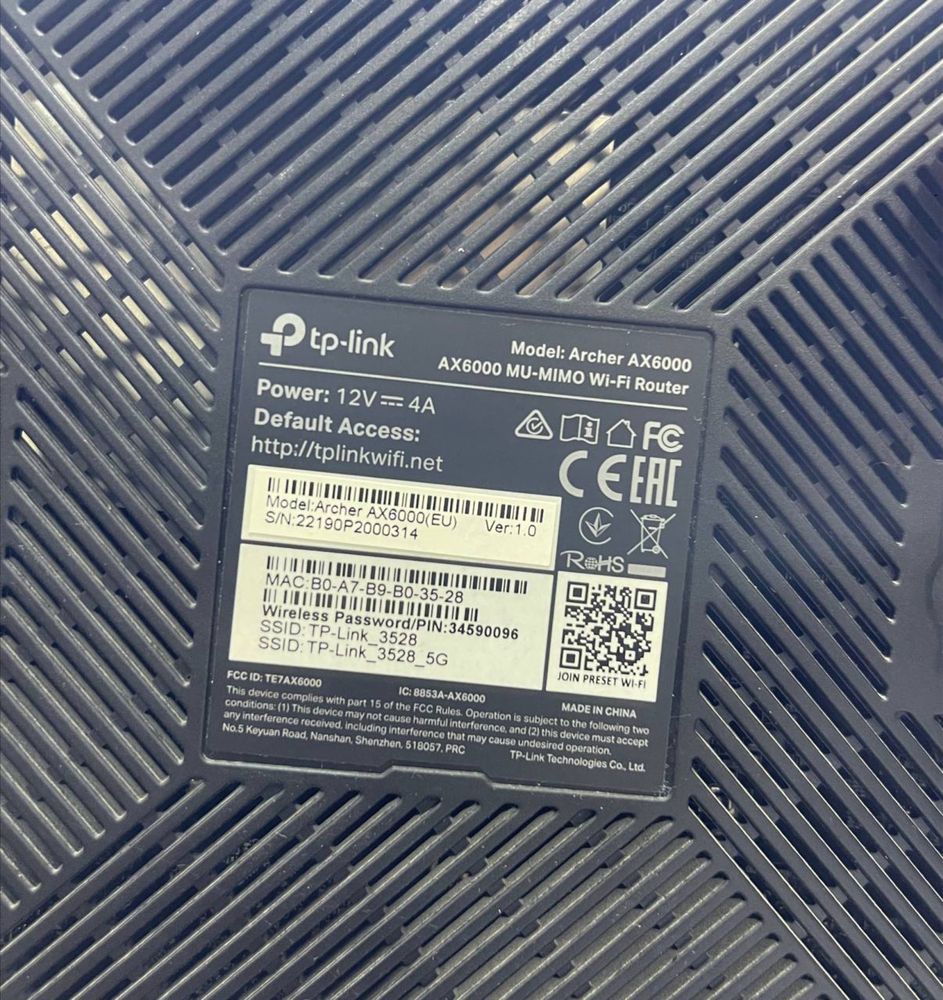 Tp-link AX6000 Router 8x Sastyanasi zo’r