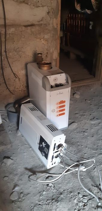 Печка 200кв, газовая колонка