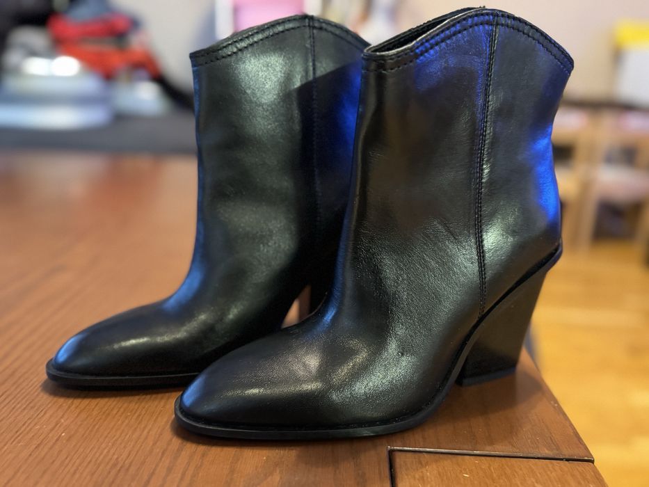 Чисто нови боти Zara от естествена кожа