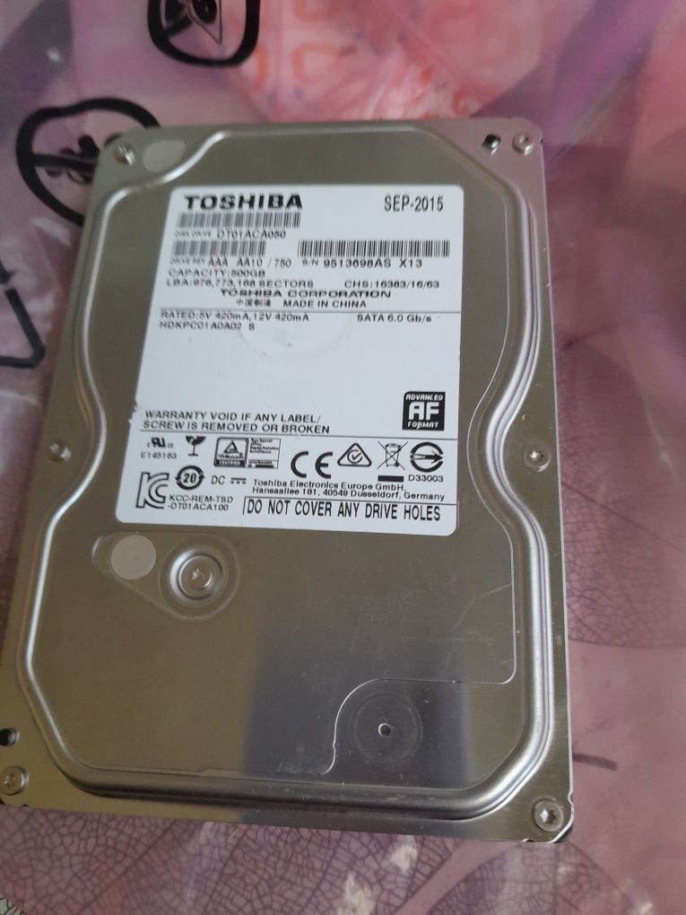 Toshiba Seagate capacity 500gb твърд диск