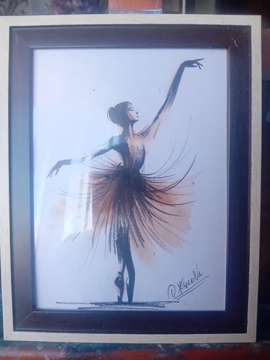 Картины" Балерина" 18х24 акварель, масло, пастель