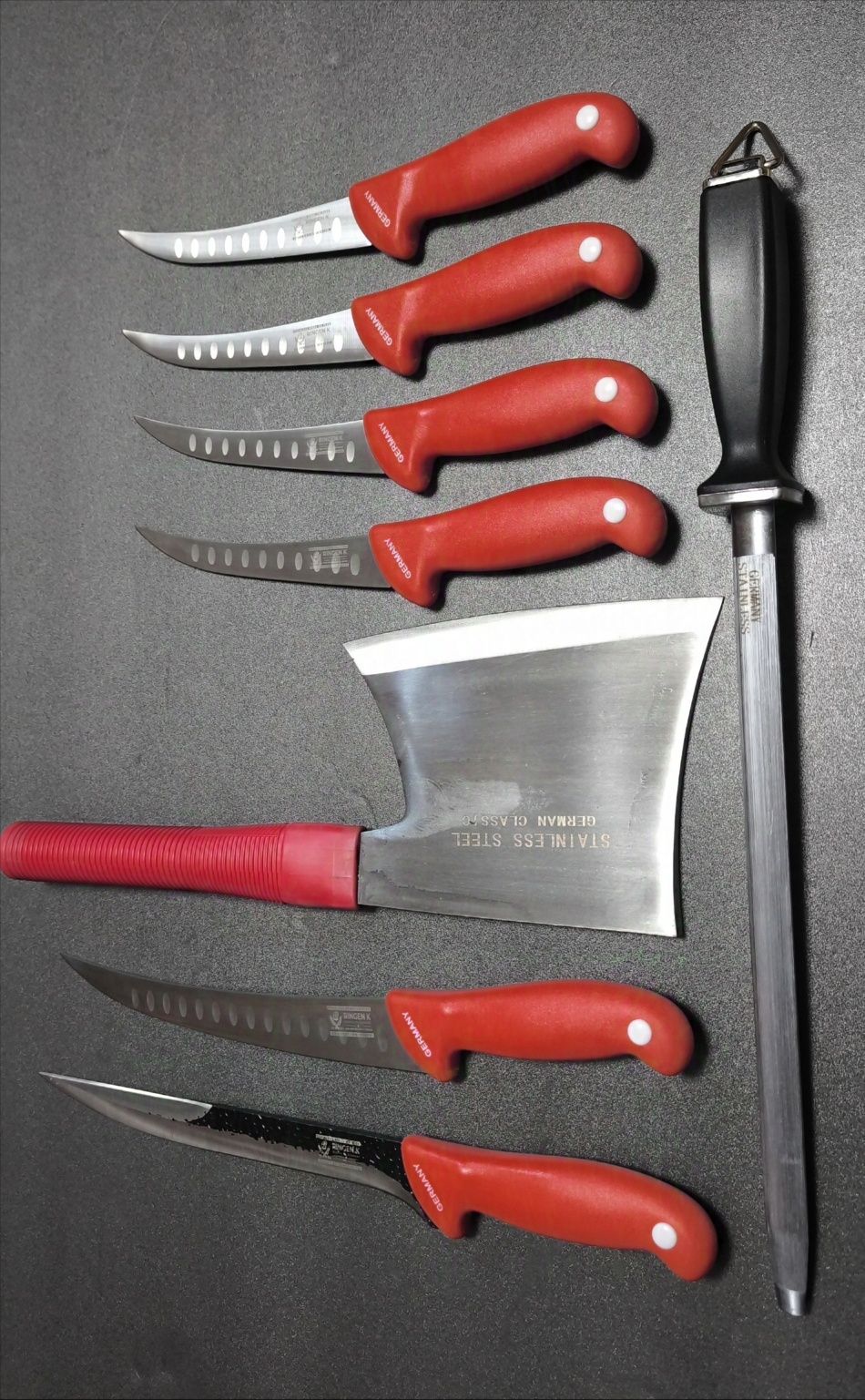 Set Cutite Macelarie 8 Piese Germany RED