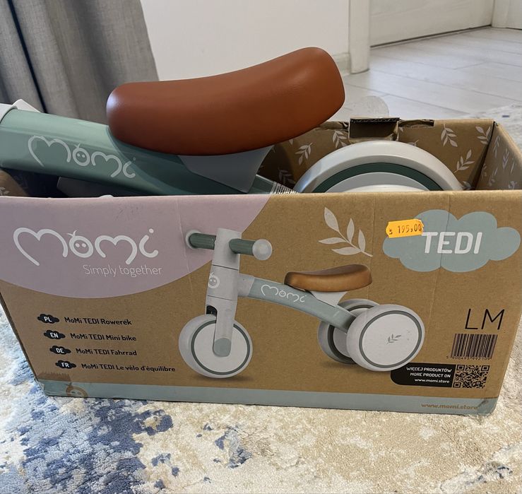 Bicicletă fără pedale, Momi Tedi, + 12 luni, Verde