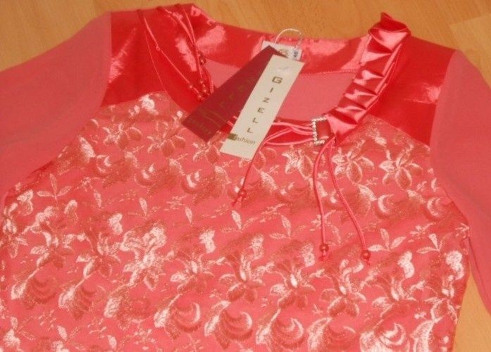 Bluza eleganta dama Gizell fashion,insertii voal și broderie