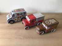 Lot 3 Mașinuțe Cadou Jucării Decor Vintage Compartiment Depozitare